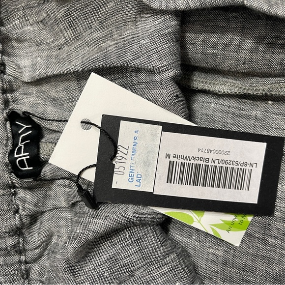 APNY Gray Linen Pants with Bow Detail - Picture 4 of 7